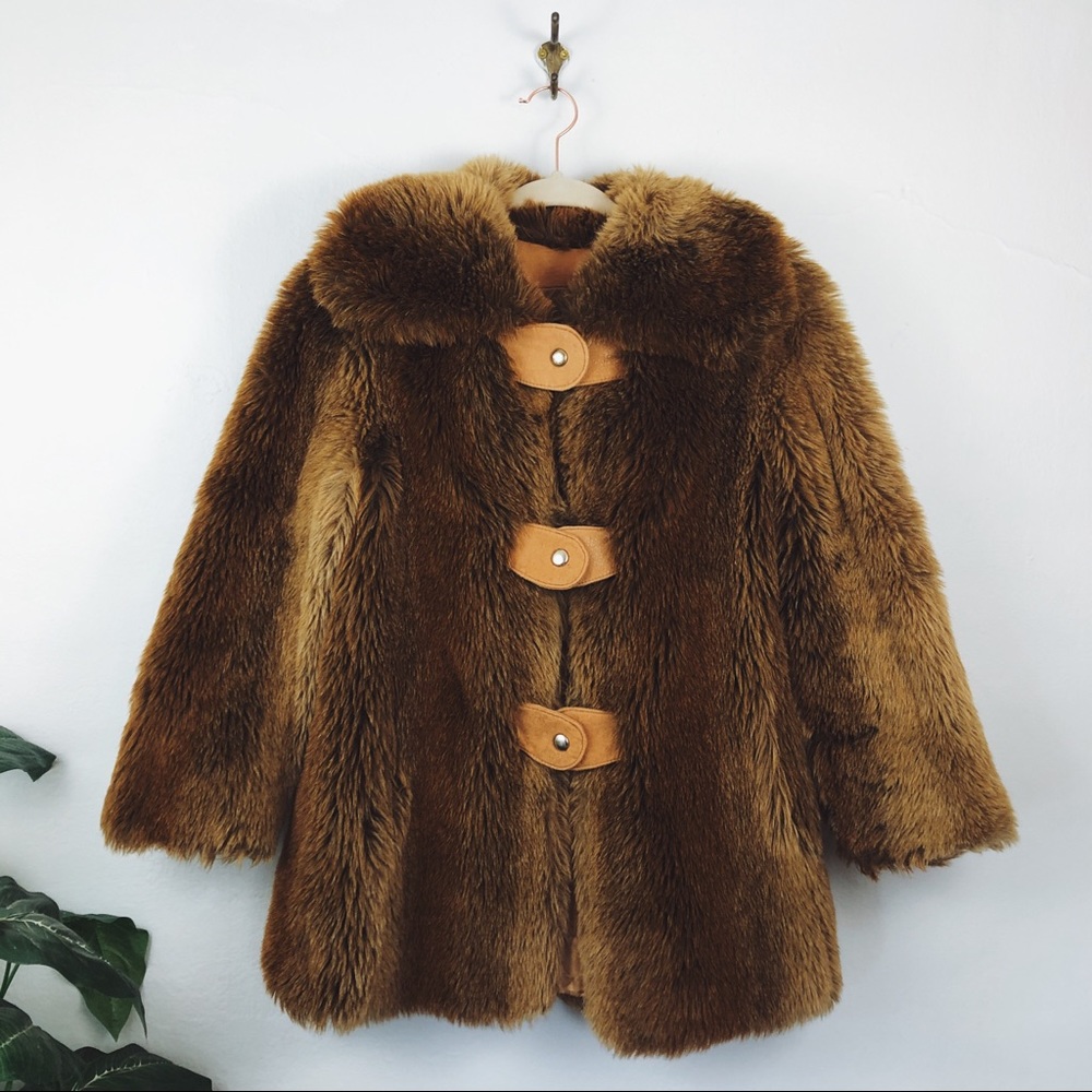 Vintage • Faux Fur Bear Coat